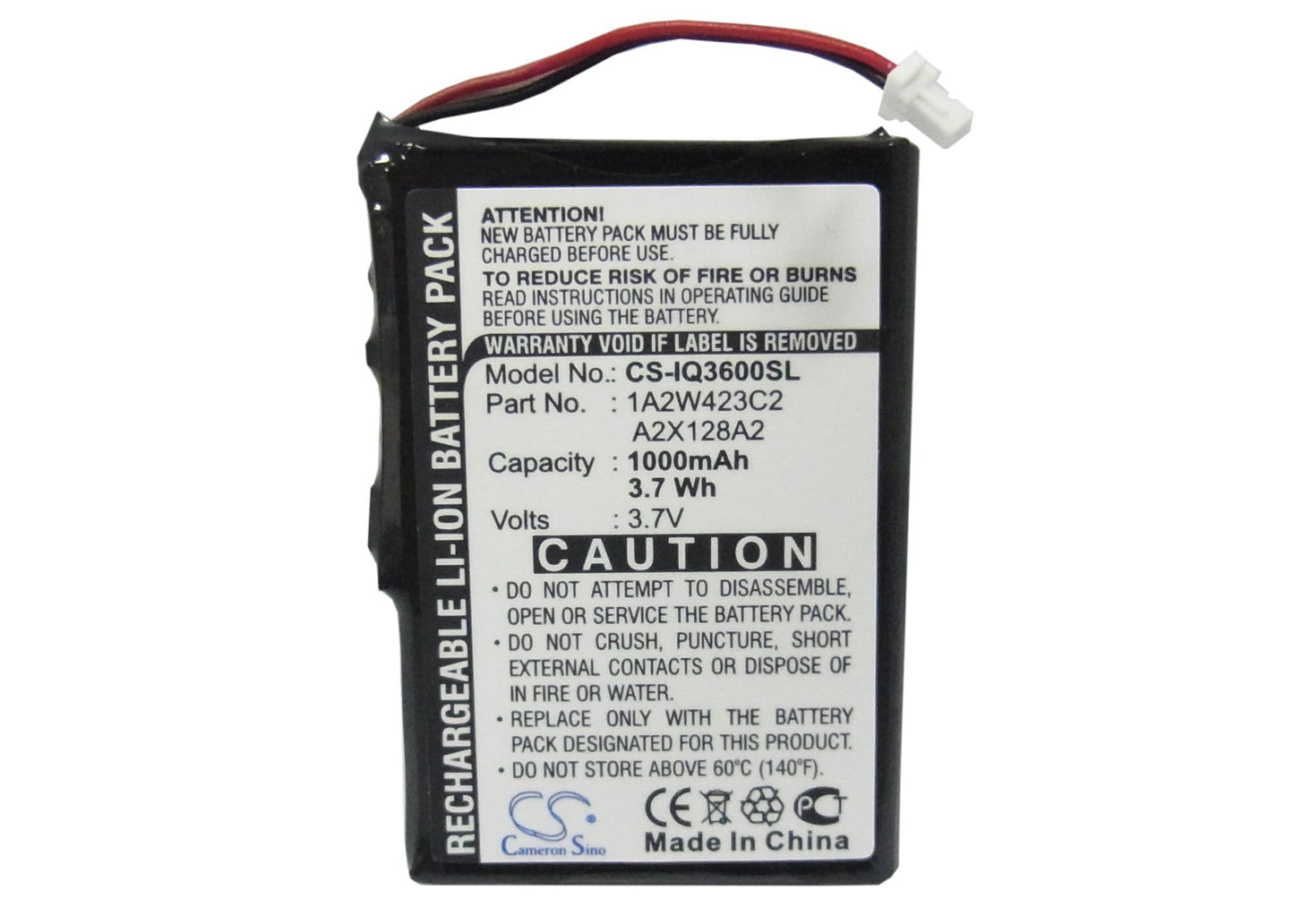 Replacement Battery for Garmin iQue 3200 – GPS, Navigator – 1000mAh / 3.7V
