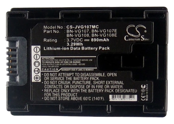 Replacement Battery for JVC GZ-E10 – Camera – 890mAh/3.29Wh / 3.7V