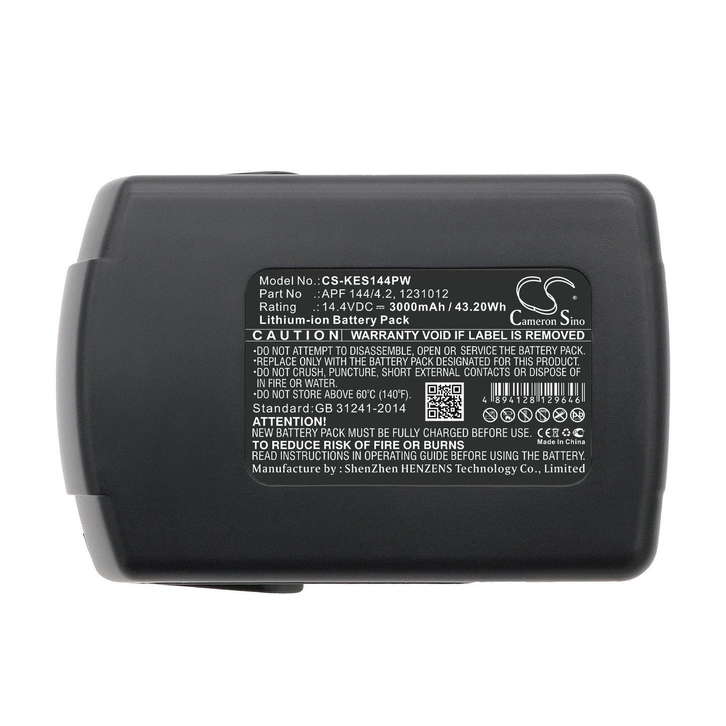 Replacement Battery for Kress 144 AFB – Power Tools – 3000mAh / 43.20Wh / 14.4V