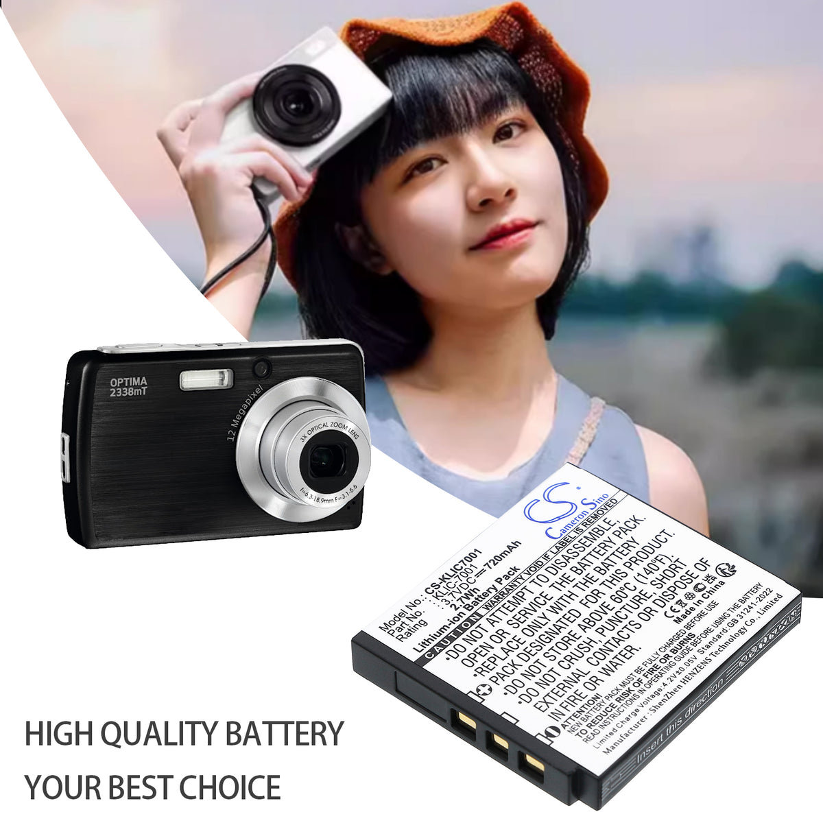 Replacement Battery for Kodak | Polaroid | Pamiel | Hitachi | Praktica | Ordro | Rollei | Medion | Winait | Jenoptik | Phisung | BenQ | Rich | DXG | O