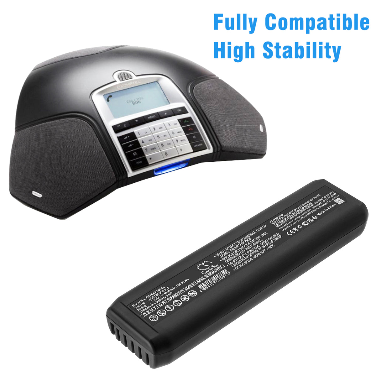 Replacement Battery for Konftel | Avaya 300M – Communication & Conferencing – 6800mAh / 7.4V