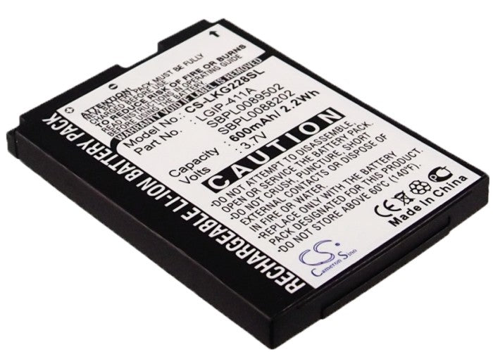 Replacement Battery for LG KG288 – Mobile, SmartPhone – 600mAh / 3.7V - image 1