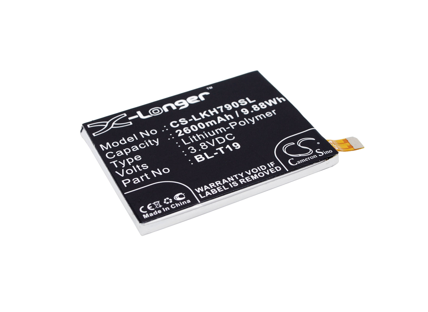 Replacement Battery for LG | Google H791 – Mobile, SmartPhone – 2600mAh / 3.8V - image 1