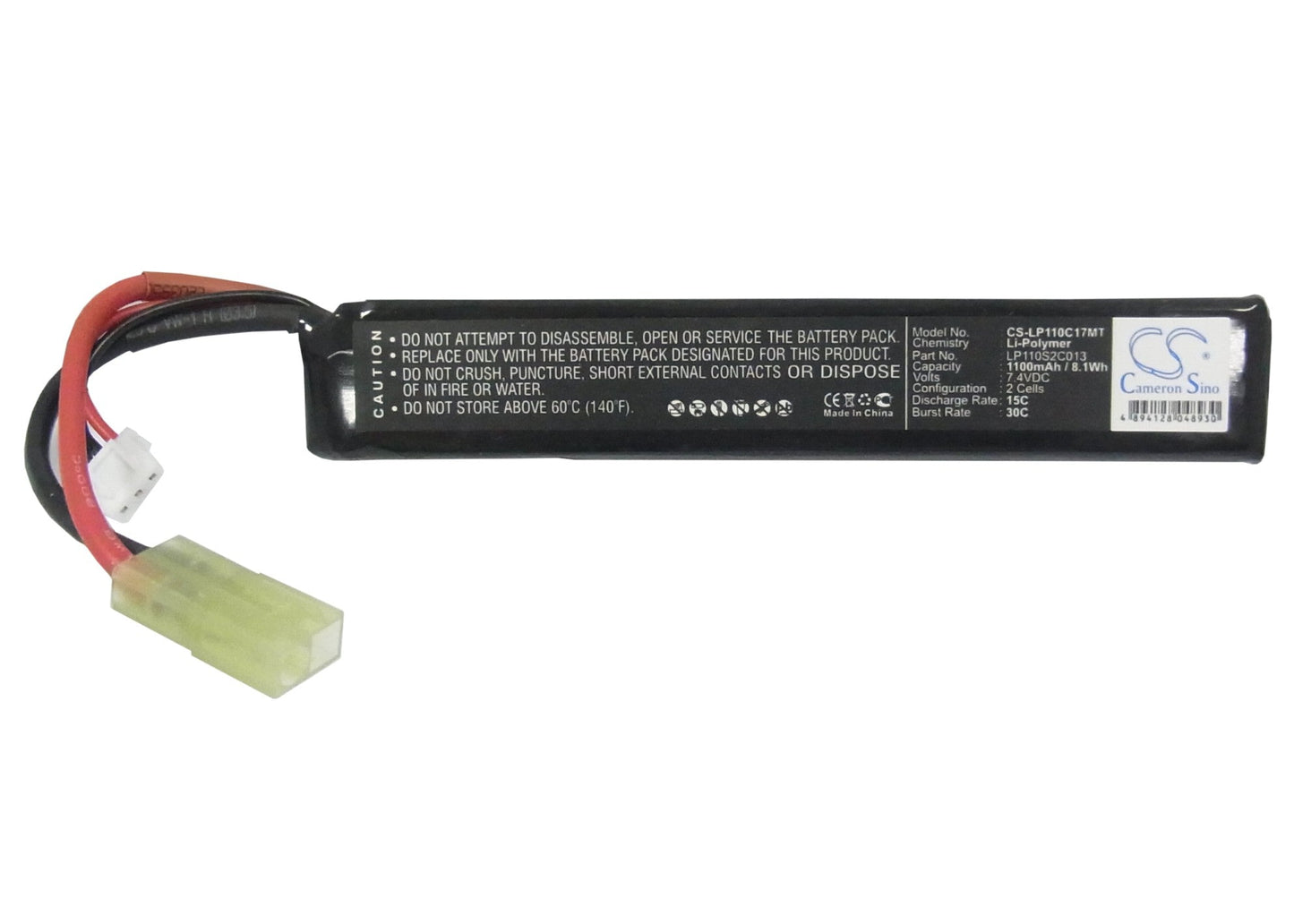 Replacement Battery for Airsoft Guns CS-LP110C17MT – Airsoft Guns – 1100mAh / 8.14Wh / 7.4V