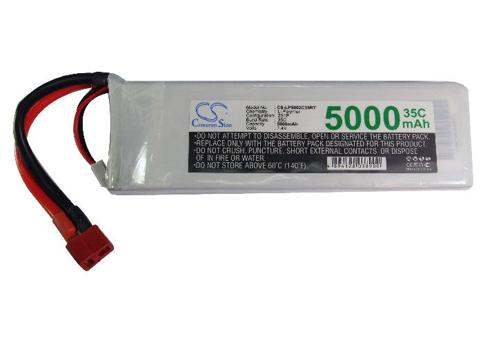 Replacement Battery for RC CS-LP5002C35RT – Heli/Airplane – 5000mAh / 37.00Wh / 7.4V