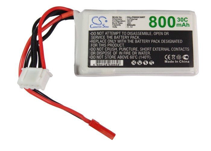 Replacement Battery for RC CS-LP8003C30RT – Heli/Airplane – 800mAh / 8.88Wh / 11.1V