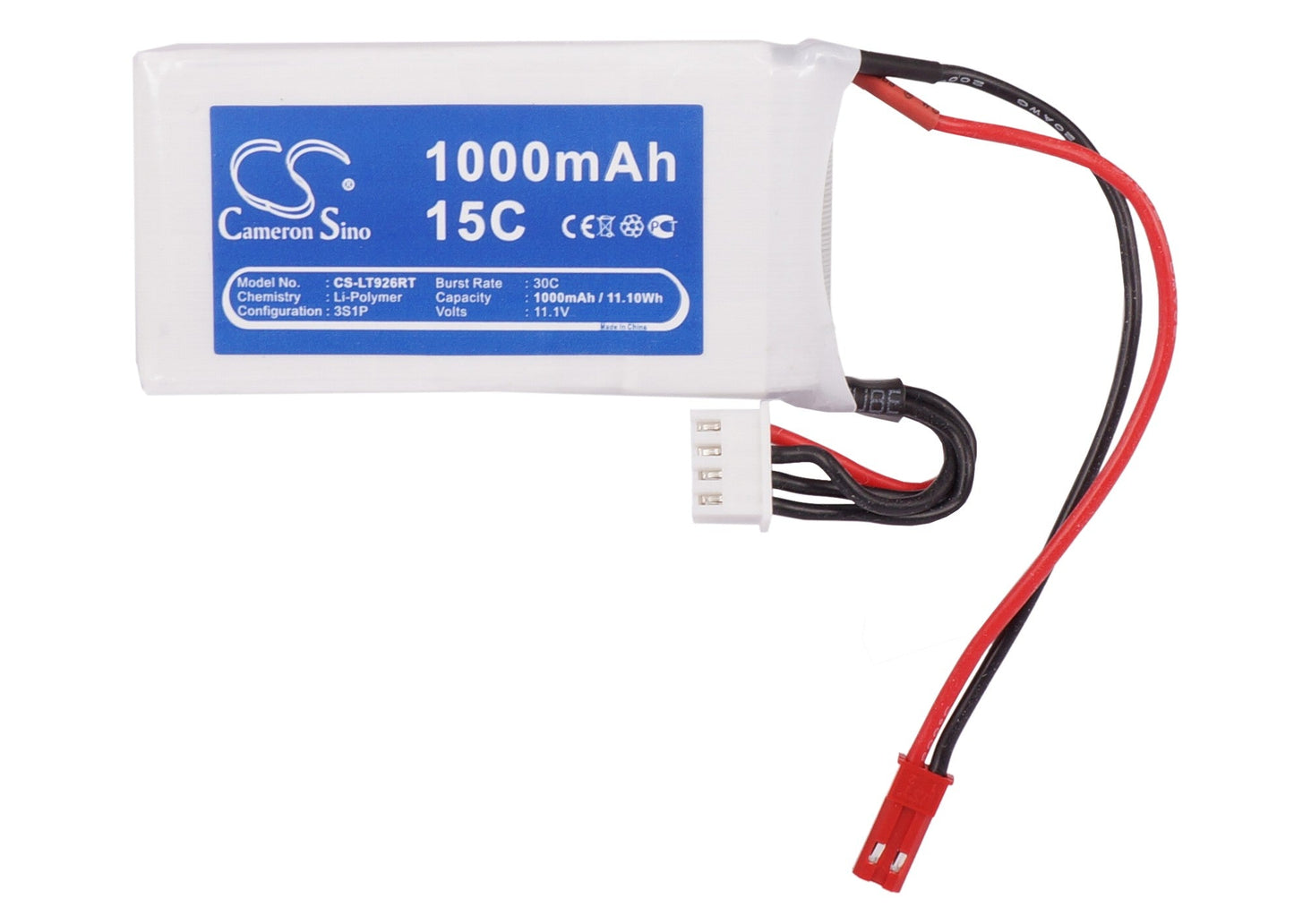 Replacement Battery for RC CS-LT926RT – FPV – 1000mAh / 11.10Wh / 11.1V