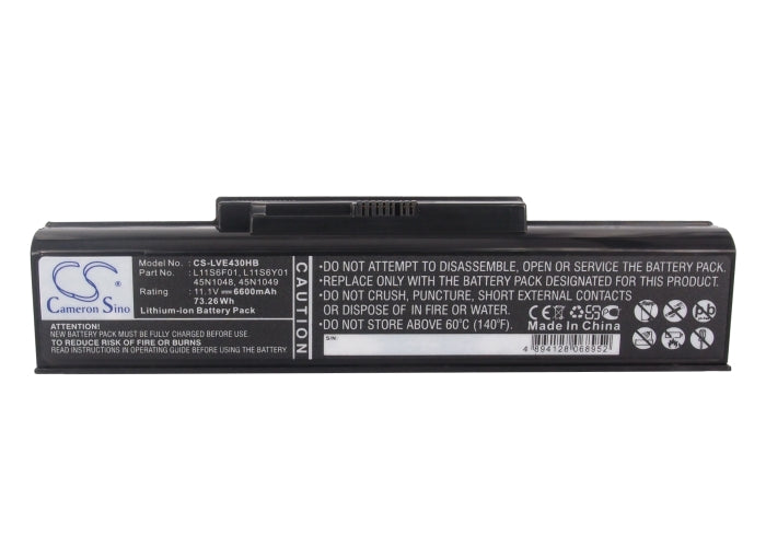 Replacement Battery for Lenovo ThinkPad Edge E43A – Notebook, Laptop – 6600mAh / 73.26Wh / 11.1V