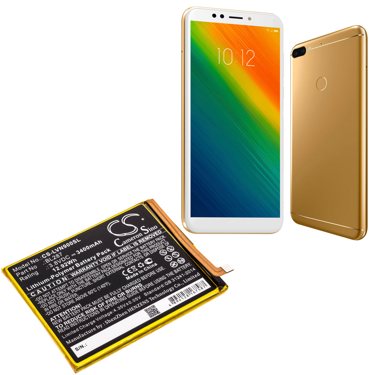 Replacement Battery for Lenovo K9 Note – Mobile, SmartPhone – 3400mAh / 3.8V