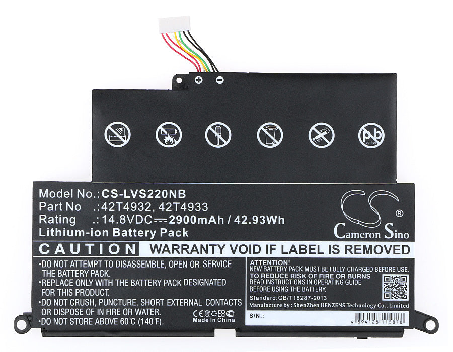 Replacement Battery for Lenovo Thinkpad Edge E220s – Notebook, Laptop – 2900mAh / 42.92Wh / 14.8V
