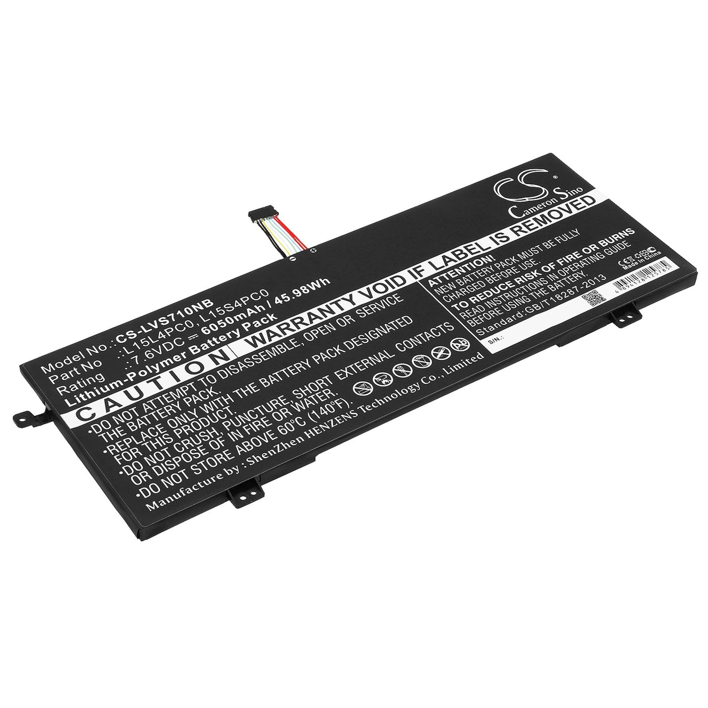 Replacement Battery for Lenovo IdeaPad 710S – Notebook, Laptop – 6050mAh / 7.6V - image 1