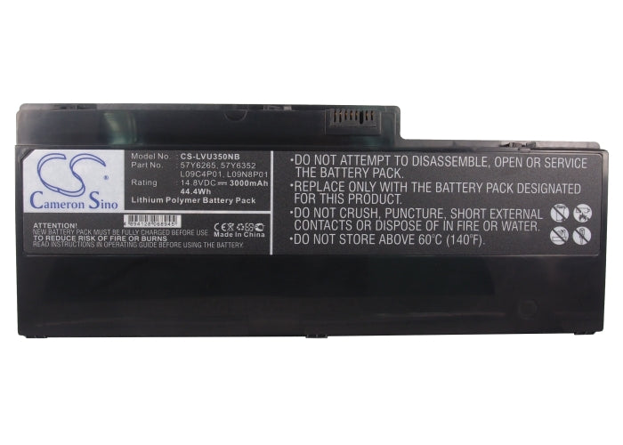 Replacement Battery for Lenovo IdeaPad U350 – Notebook, Laptop – 3000mAh / 44.40Wh / 14.8V