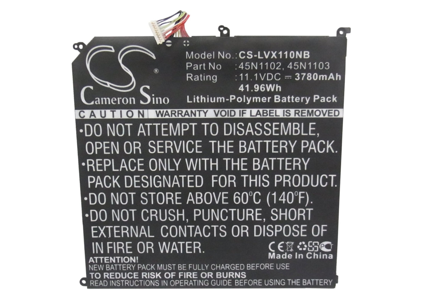 Replacement Battery for Lenovo 36971A1 – Notebook, Laptop – 3780mAh / 41.96Wh / 11.1V