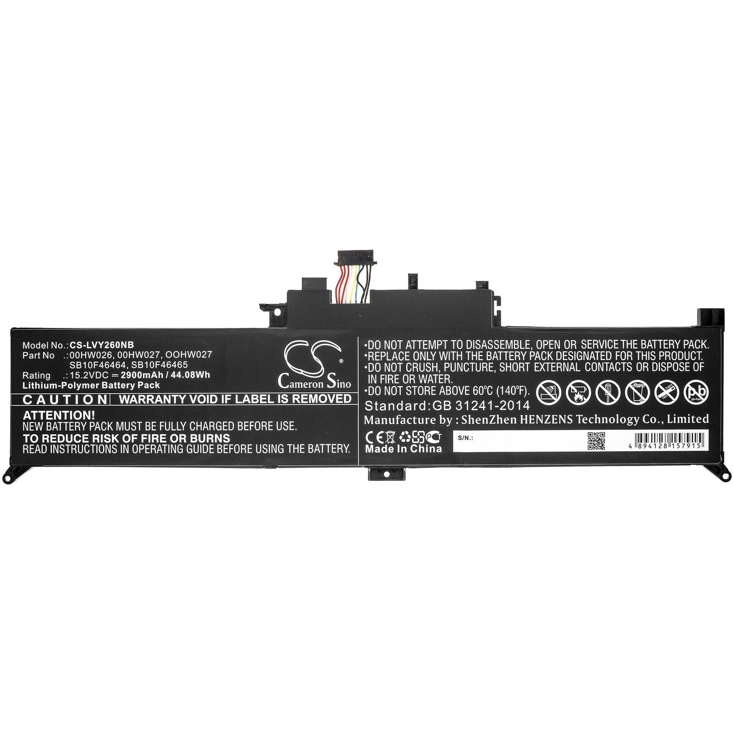 Replacement Battery for Lenovo ThinkPad Yoga 260 – Notebook, Laptop – 2900mAh / 15.2V - image 3