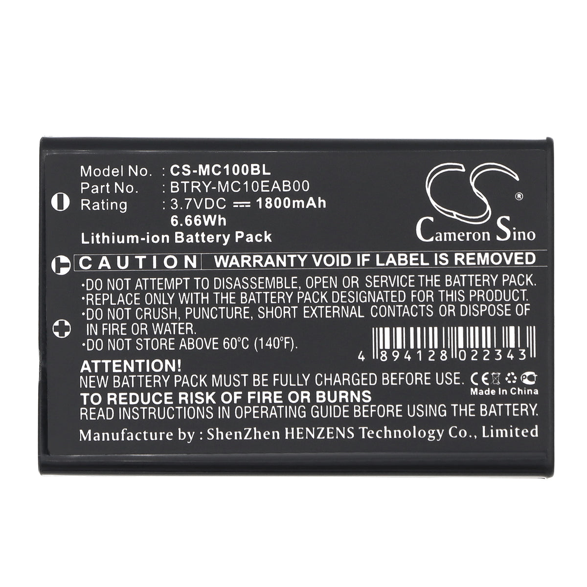 Replacement Battery for Wasp | Intermec | Mobila | Symbol WDT3200 – Barcode Scanner – 1800mAh / 3.7V