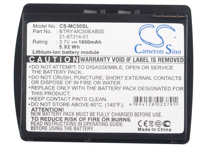 Replacement Battery for Symbol MC50 – Barcode Scanner – 1600mAh / 3.7V