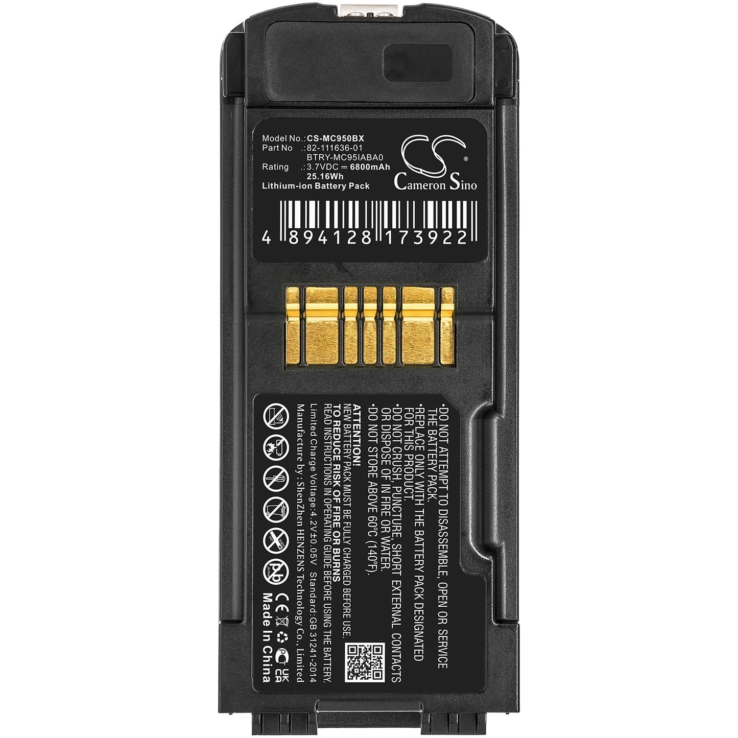 Replacement Battery for Symbol MC9500 – Barcode Scanner – 6800mAh / 25.16Wh / 3.7V