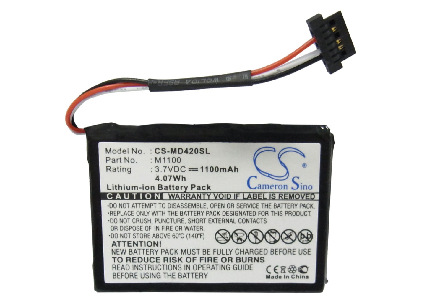 Replacement Battery for Medion GoPal E4230 – GPS, Navigator – 1100mAh / 3.7V