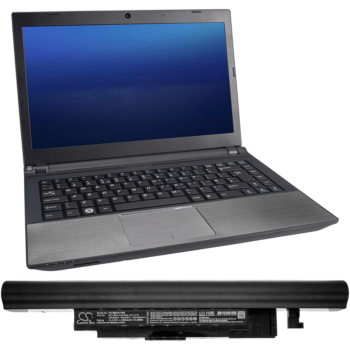 Replacement Battery for Haier | Medion S530 – Notebook, Laptop – 2200mAh / 14.4V - image 4