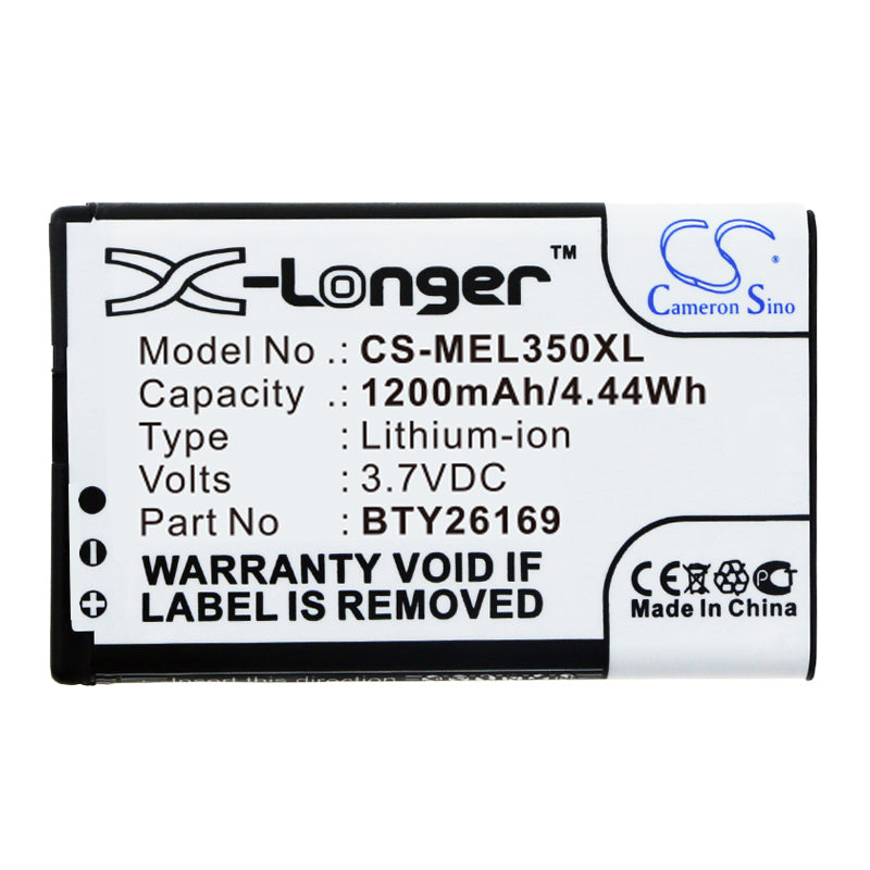 Replacement Battery for Elson EL350 – Mobile, SmartPhone – 1200mAh/4.44Wh / 3.7V