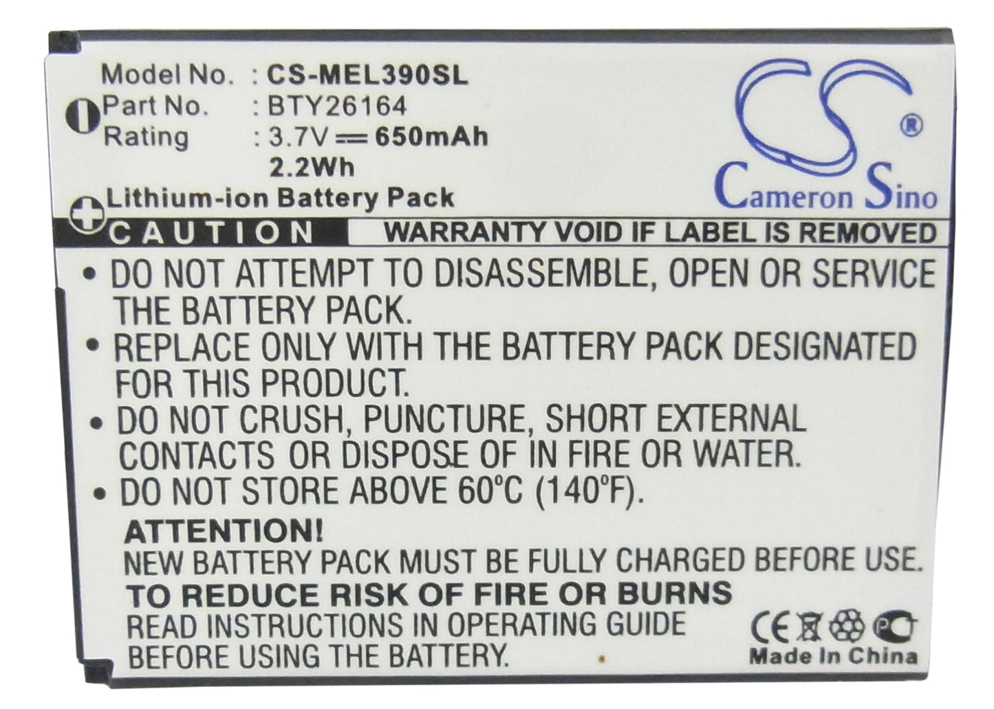 Replacement Battery for Emporia | Mobistel Elson EL390 – Mobile, SmartPhone – 650mAh / 3.7V - image 5