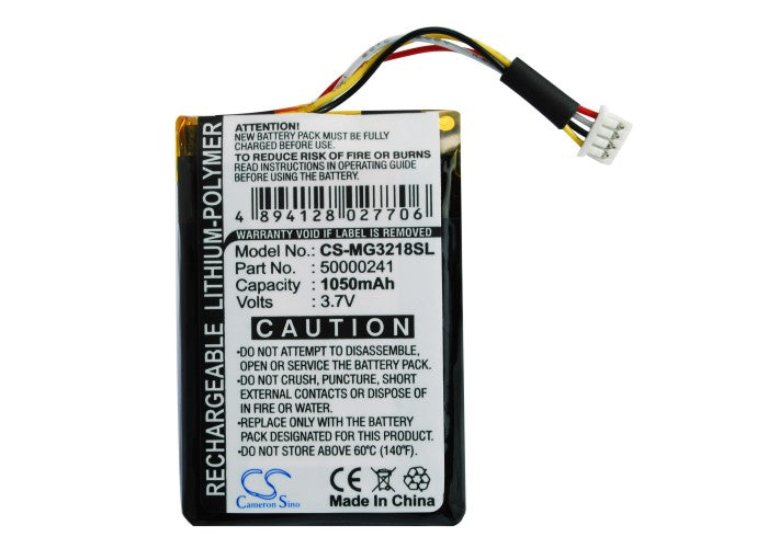 Replacement Battery for Typhoon MyGuide m imove 3218 – GPS, Navigator – 1050mAh / 3.7V
