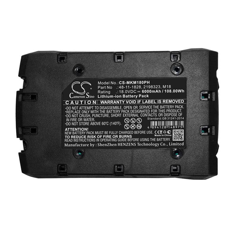 Replacement Battery for Geberit 203 – Power Tools – 6000mAh / 108.00Wh / 18.0V