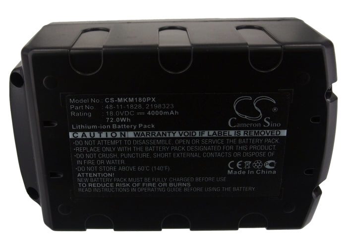 Replacement Battery for Milwaukee 0880-20 – Power Tools – 4000mAh / 72.00Wh / 18.0V