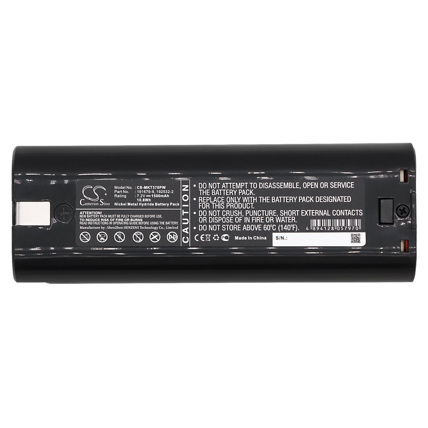 Replacement Battery for Makita 3700D – Power Tools – 1500mAh / 10.80Wh / 7.2V