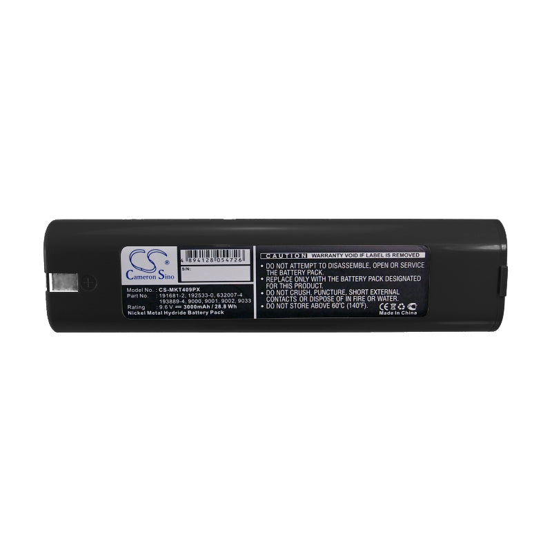 Replacement Battery for Makita 4000 – Power Tools – 3000mAh / 28.80Wh / 9.6V