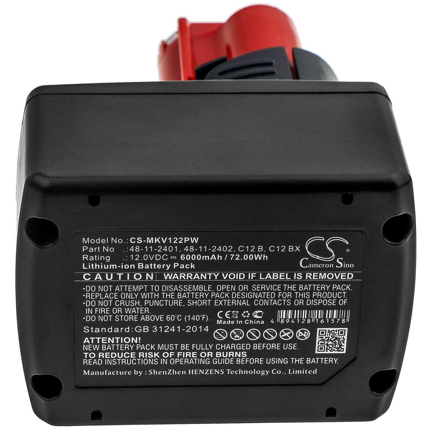 Replacement Battery for Milwaukee 2207-20 – Power Tools – 6000mAh / 72.00Wh / 12.0V