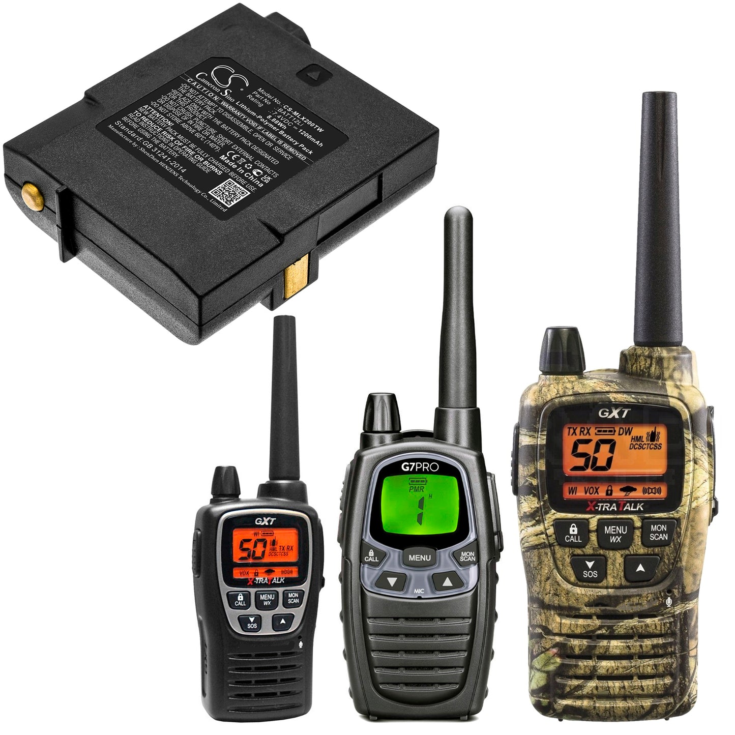 Replacement Battery for Midland G7 Pro – Two-Way Radio – 1200mAh / 7.4V - image 4