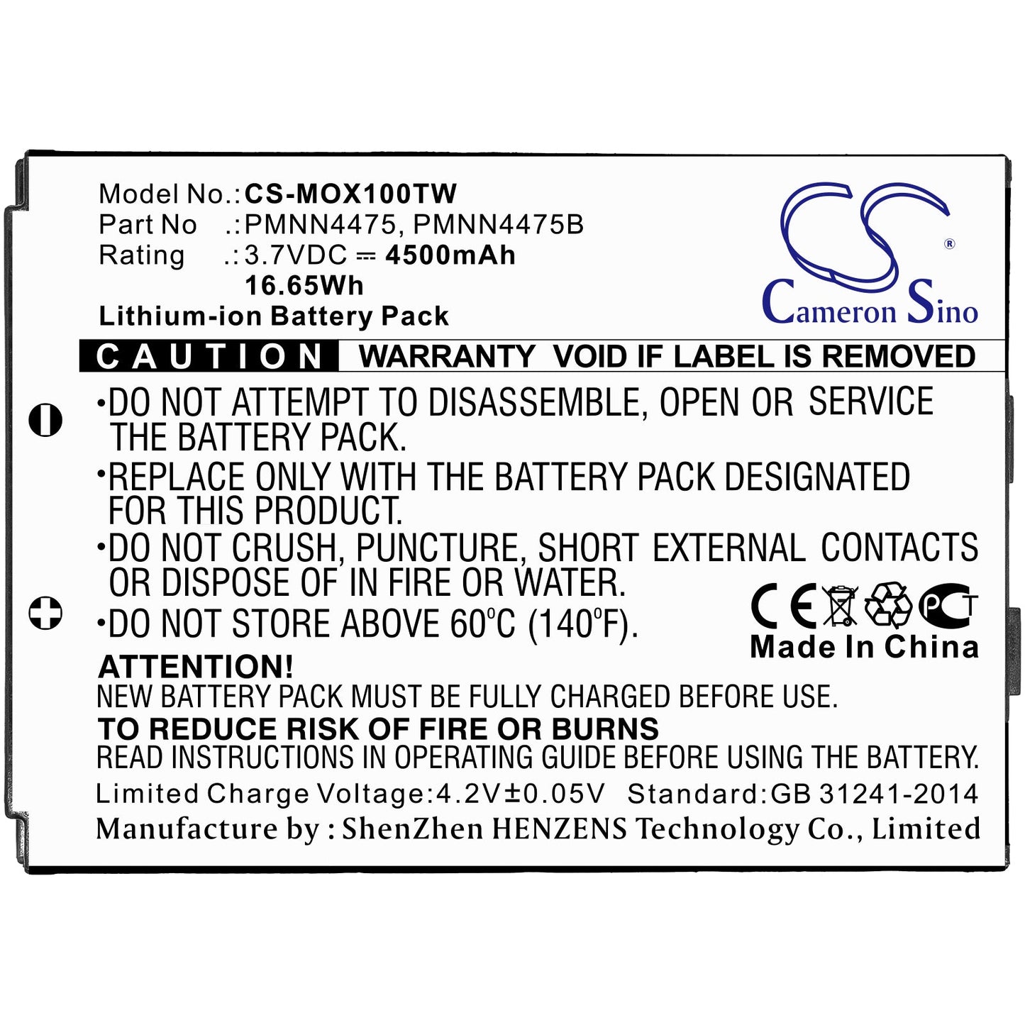 Replacement Battery for Motorola L10i – Two-Way Radio – 4500mAh / 16.65Wh / 3.7V
