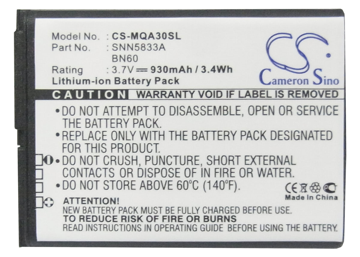 Replacement Battery for Motorola QA30 – Mobile, SmartPhone – 930mAh / 3.7V