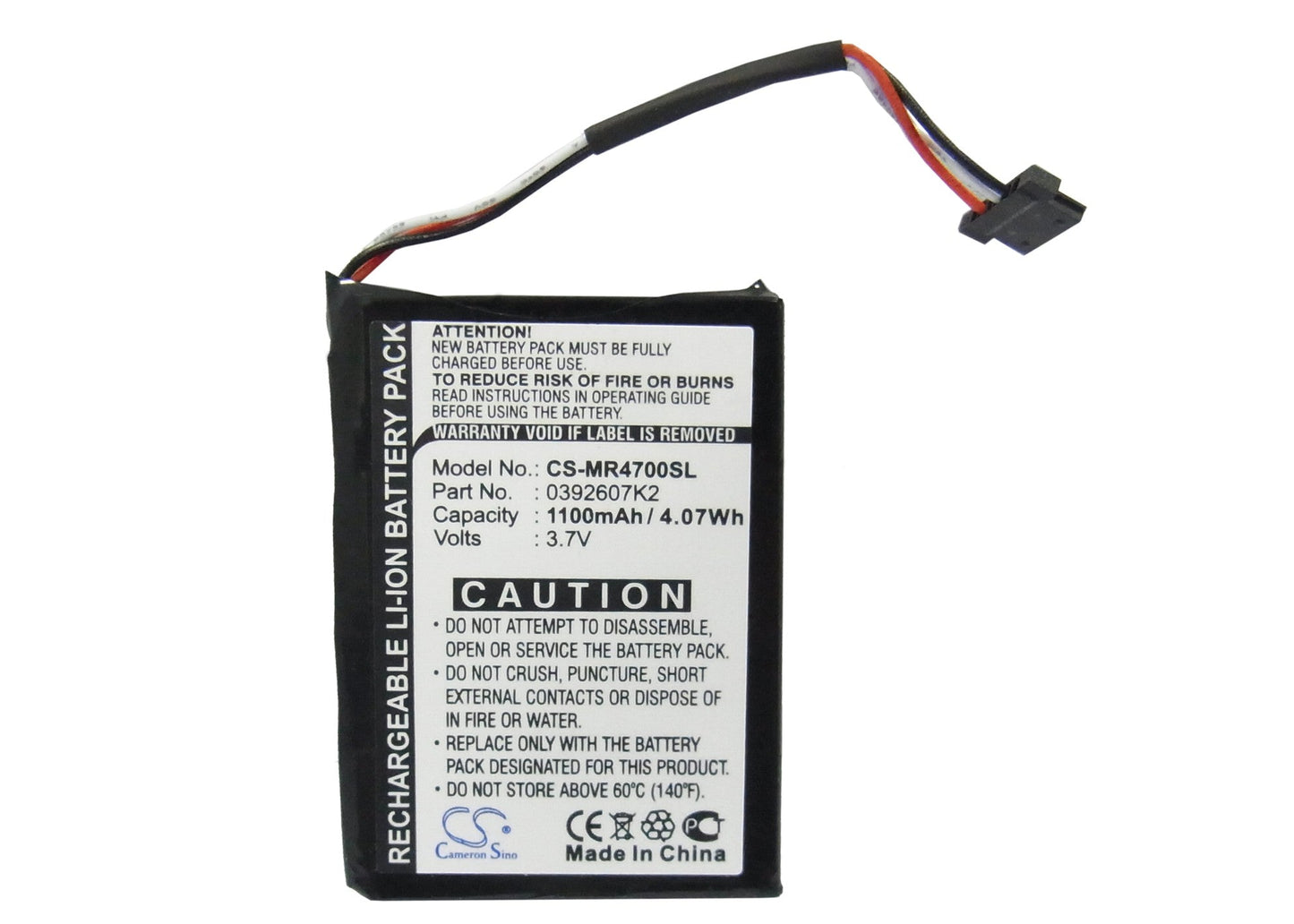 Replacement Battery for Magellan MA4700SGXUC – GPS, Navigator – 1100mAh / 3.7V