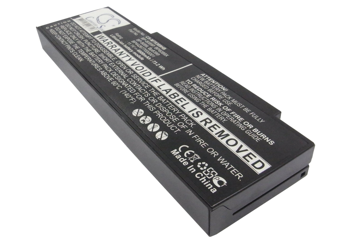 Replacement Battery for Fujitsu | BenQ | Packard Bell | Medion | NEC | Advent | Gericom | Mitac Amilo K7600 – Notebook, Laptop – 6600mAh / 11.1V - image 1