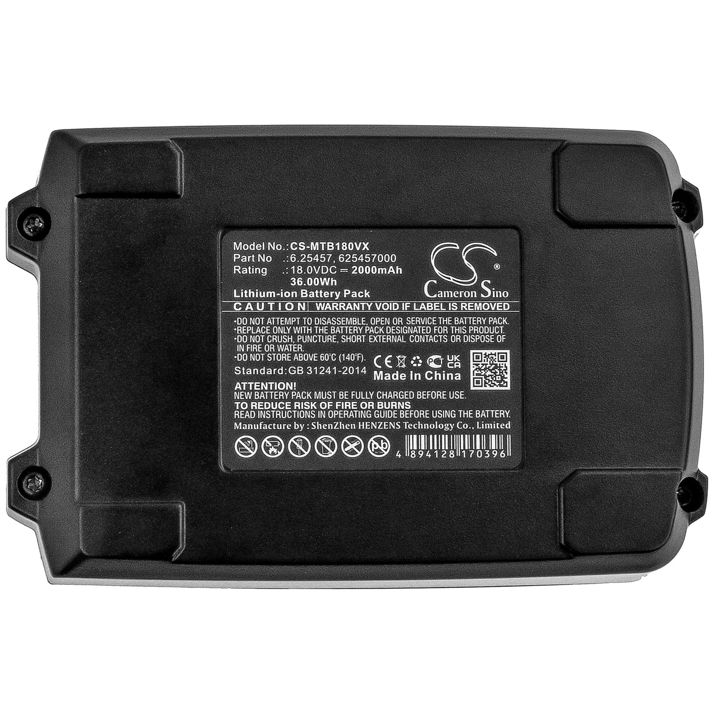 Replacement Battery for Rokamat Betonruttler – Power Tools – 2000mAh / 36.00Wh / 18.0V