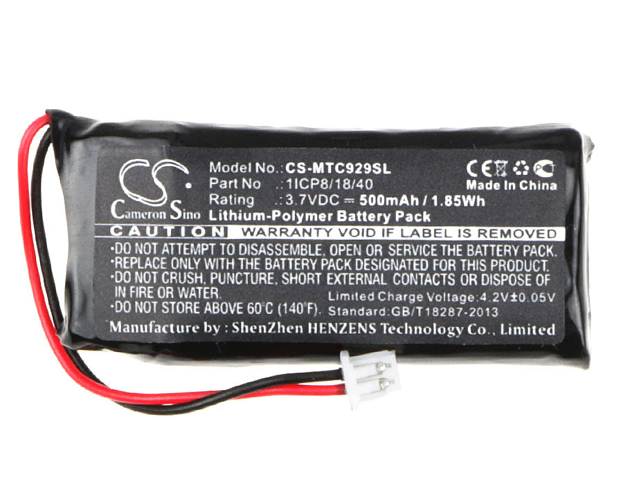 Replacement Battery for Midland BT City – Wireless Headset – 500mAh / 1.85Wh / 3.7V