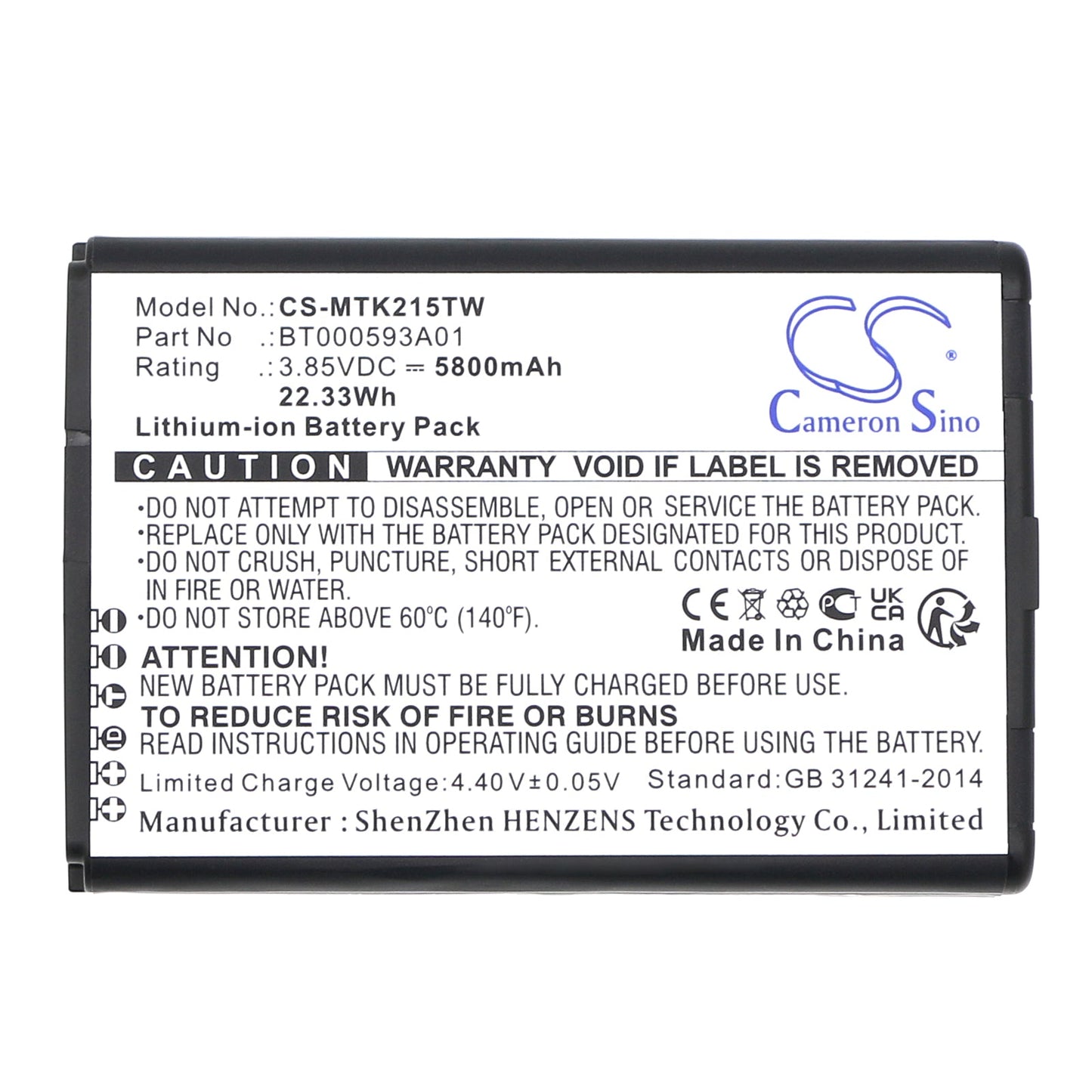 Replacement Battery for Motorola AR494948 – Two-Way Radio – 5800mAh / 22.33Wh / 3.85V
