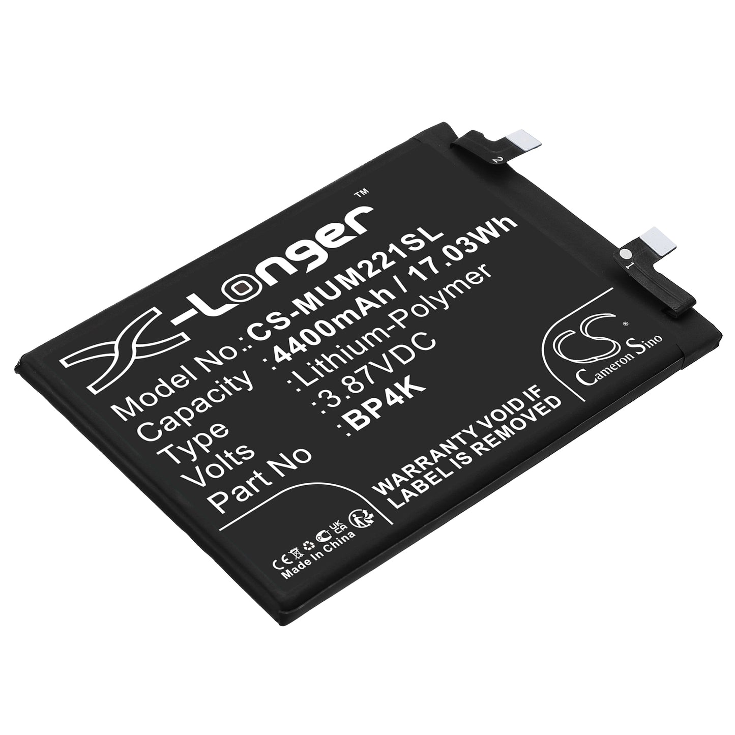 Replacement Battery for Xiaomi Note 12 Pro – Mobile, SmartPhone – 4400mAh / 3.87V - image 1