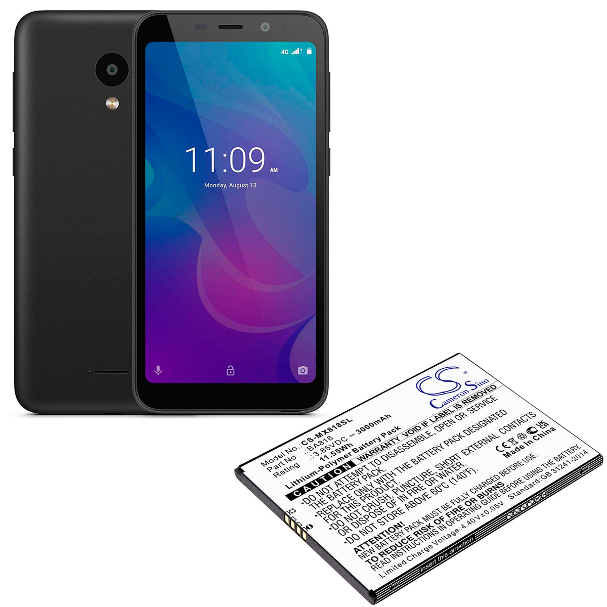 Replacement Battery for MeiZu C9 – Mobile, SmartPhone – 3000mAh / 3.85V