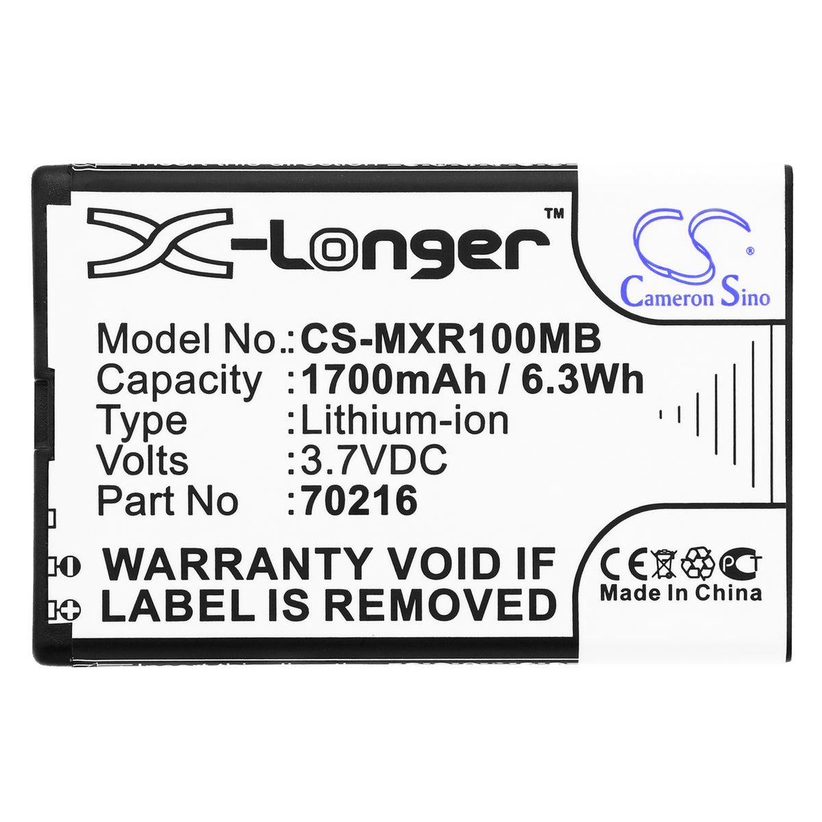 Replacement Battery for – Electronic Magnifier – 1700mAh / 3.7V