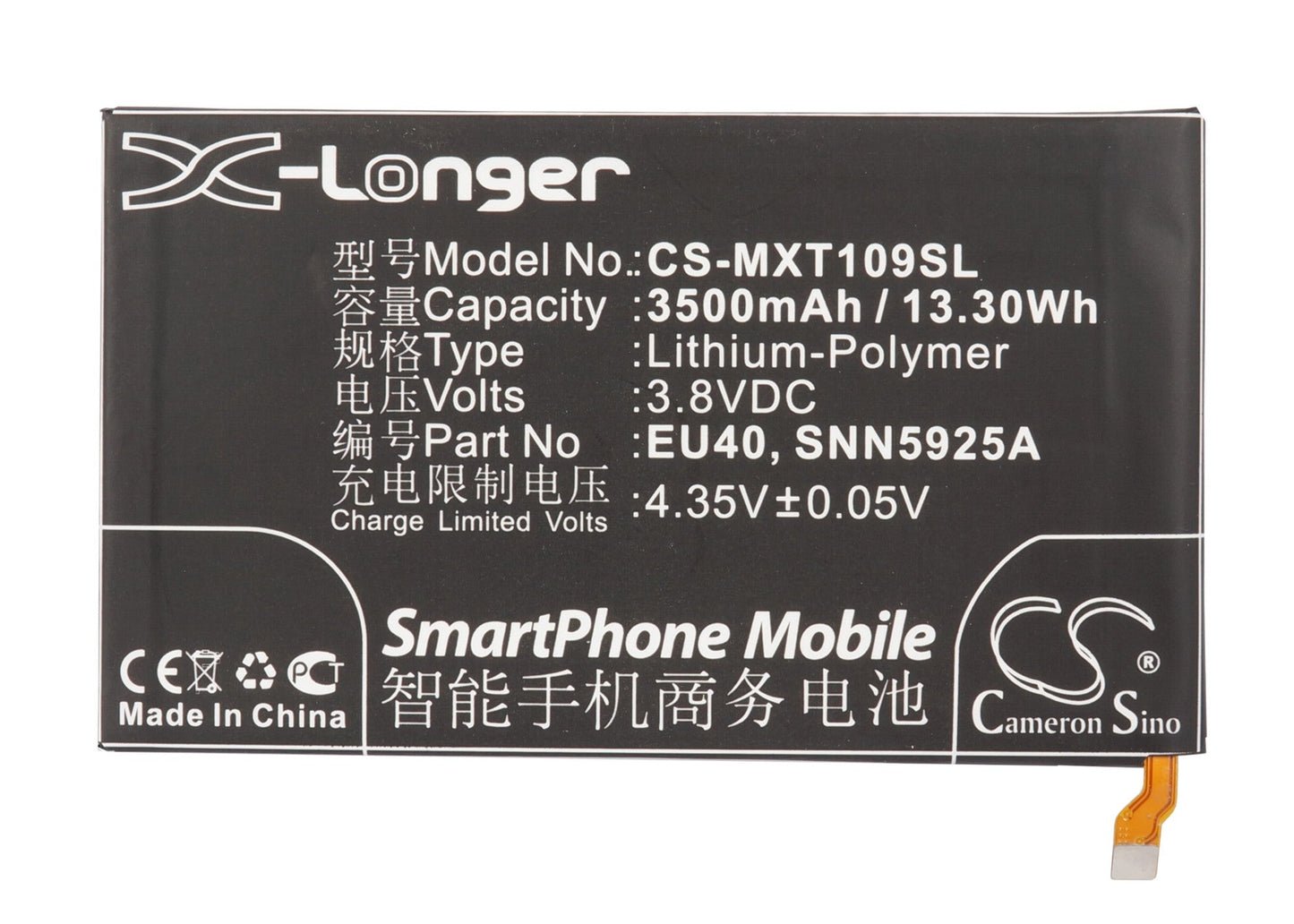 Replacement Battery for Motorola Droid Maxx – Mobile, SmartPhone – 3050mAh / 11.59Wh / 3.8V