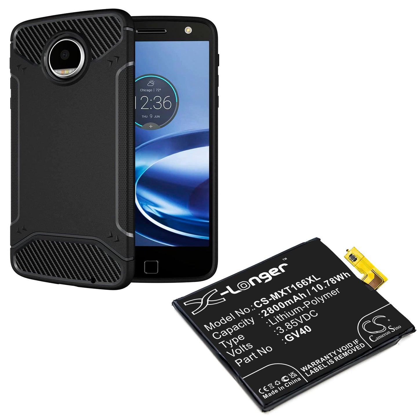 Replacement Battery for Motorola Moto Z Droid Force – Mobile, SmartPhone – 2800mAh / 10.78Wh / 3.85V