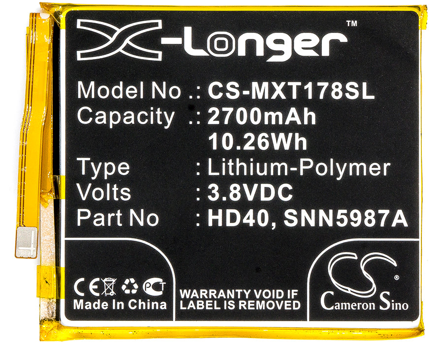 Replacement Battery for Motorola Moto Z Force 2nd – Mobile, SmartPhone – 2700mAh / 10.26Wh / 3.8V