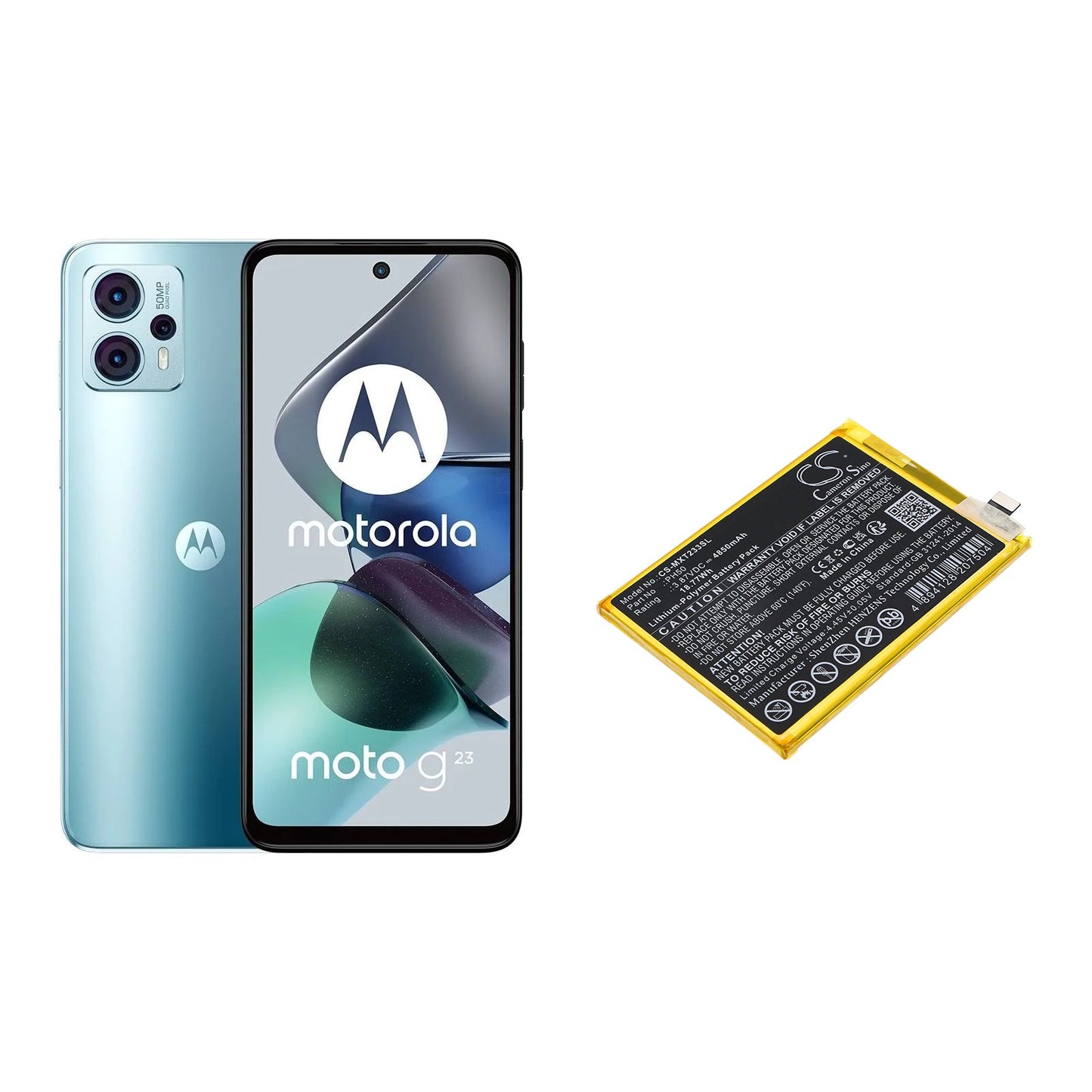 Replacement Battery for Motorola Moto G23 – Mobile, SmartPhone – 4850mAh / 18.77Wh / 3.87V