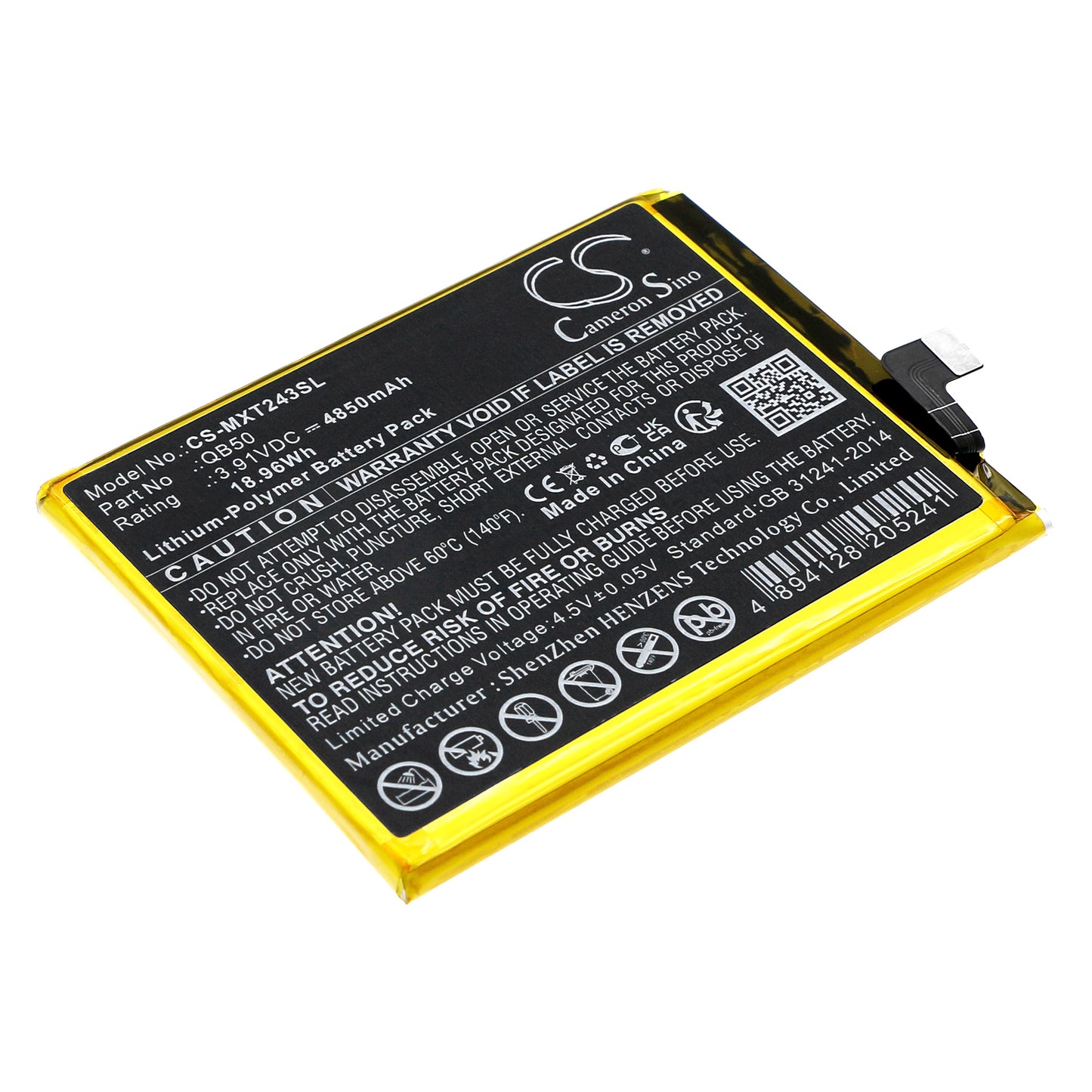 Replacement Battery for Motorola XT2347 – Mobile, SmartPhone – 4850mAh / 3.91V - image 1