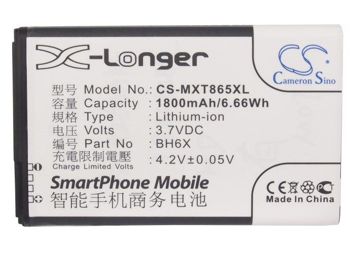 Replacement Battery for Motorola A954 – Mobile, SmartPhone – 1800mAh/6.66Wh / 3.7V