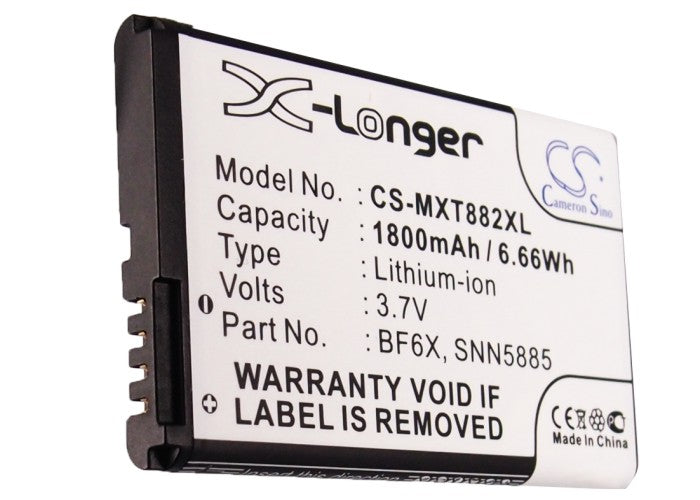 Replacement Battery for Motorola Domino + – Mobile, SmartPhone – 1800mAh/6.66Wh / 3.7V