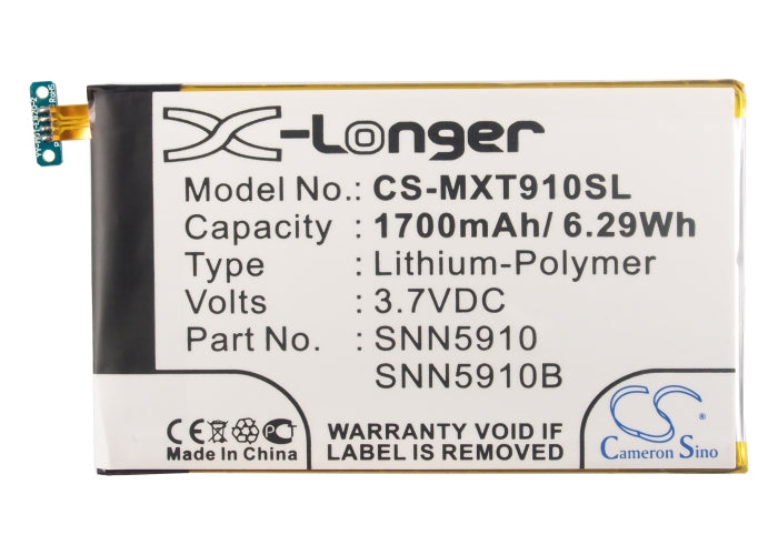Replacement Battery for Motorola Atrix HD – Mobile, SmartPhone – 1700mAh/6.29Wh / 3.7V